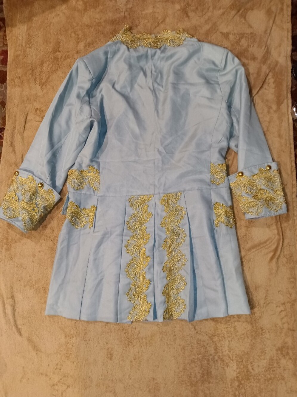 Men's Historical Aristocrat Or HamiltonCostume Light Blue Gold Trim High Quality - Picture 4 of 6